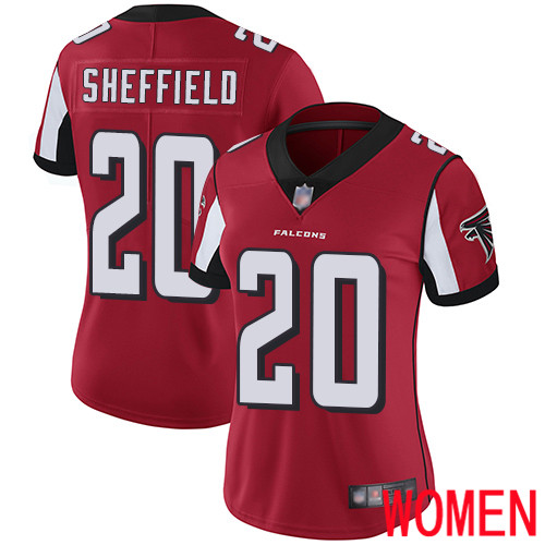 Atlanta Falcons Limited Red Women Kendall Sheffield Home Jersey NFL Football #20 Vapor Untouchable->atlanta falcons->NFL Jersey